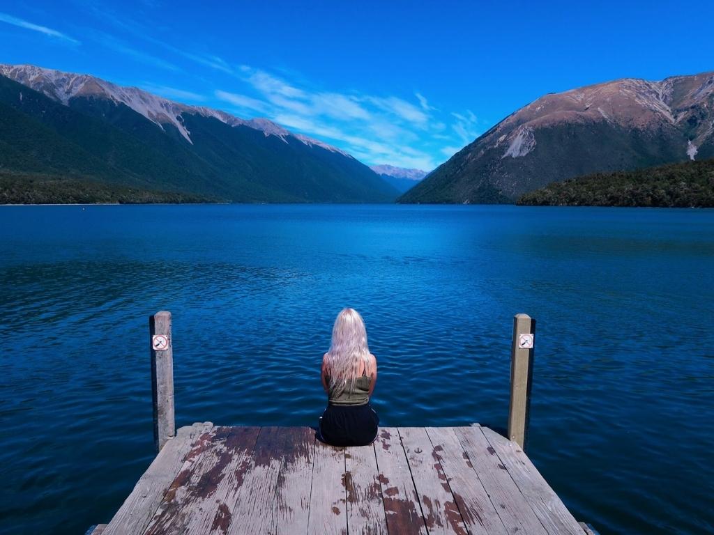 lake rotoiti view and mountains