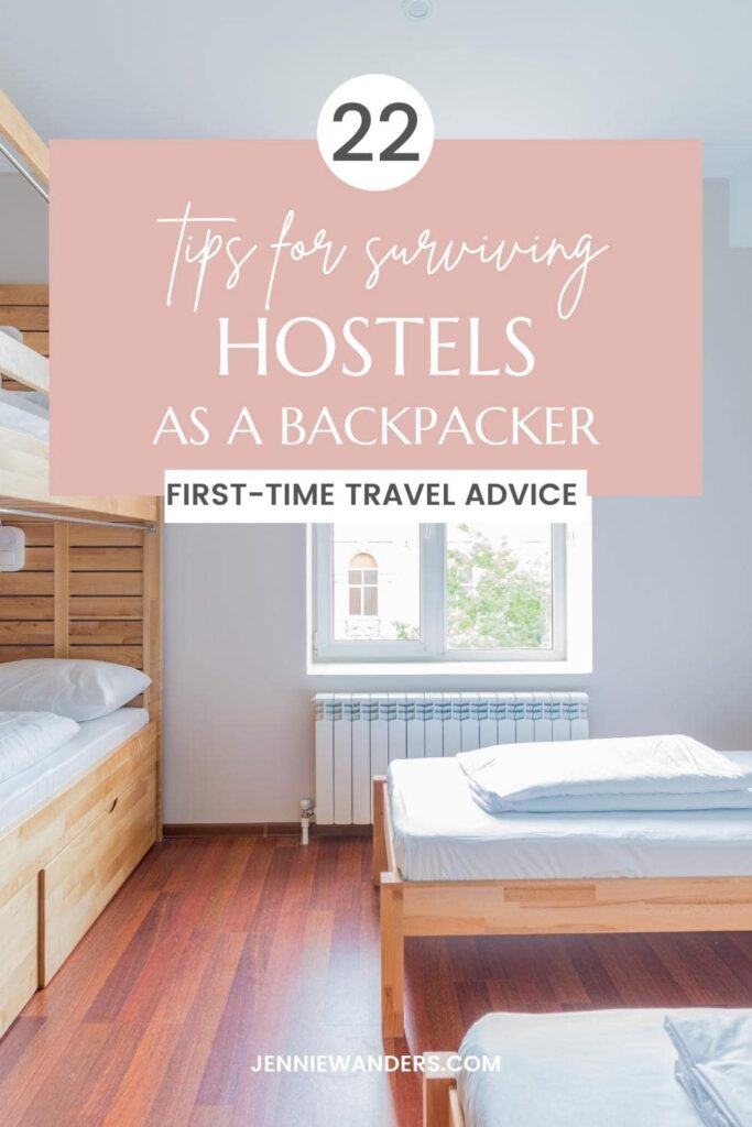 tips for staying in hostels pin