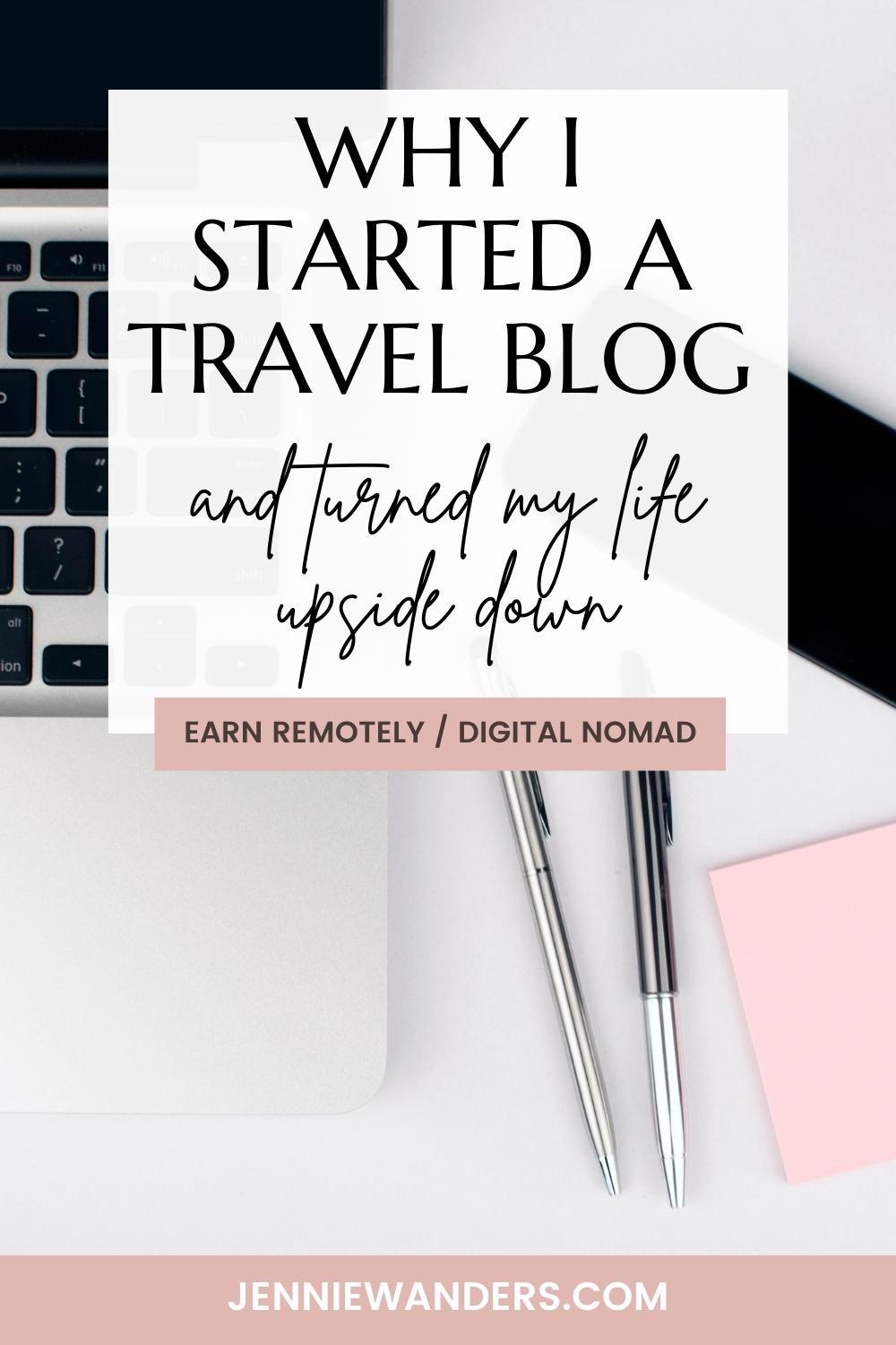 STARTED A TRAVEL BLOG