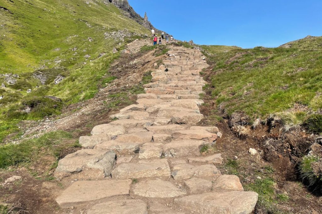 The terrain on the Old Man of Storr walk