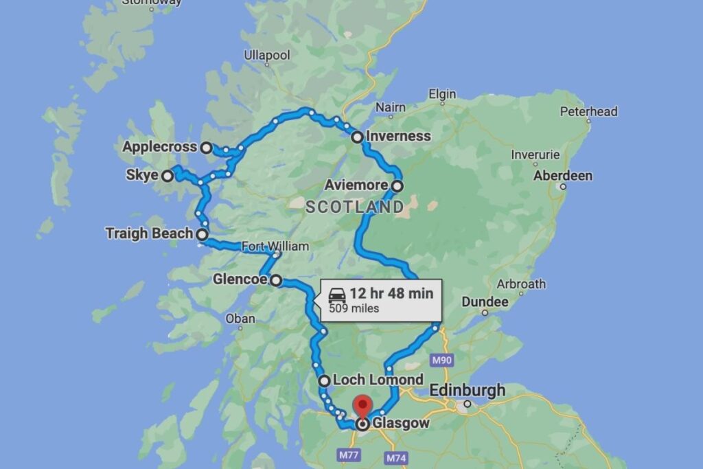 7 Day scotland road trip
