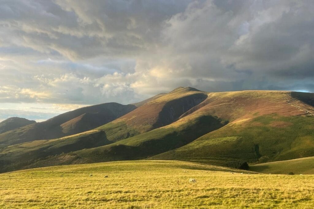 The view point from Latrigg. In the picture, you can see the Skiddaw Mountains