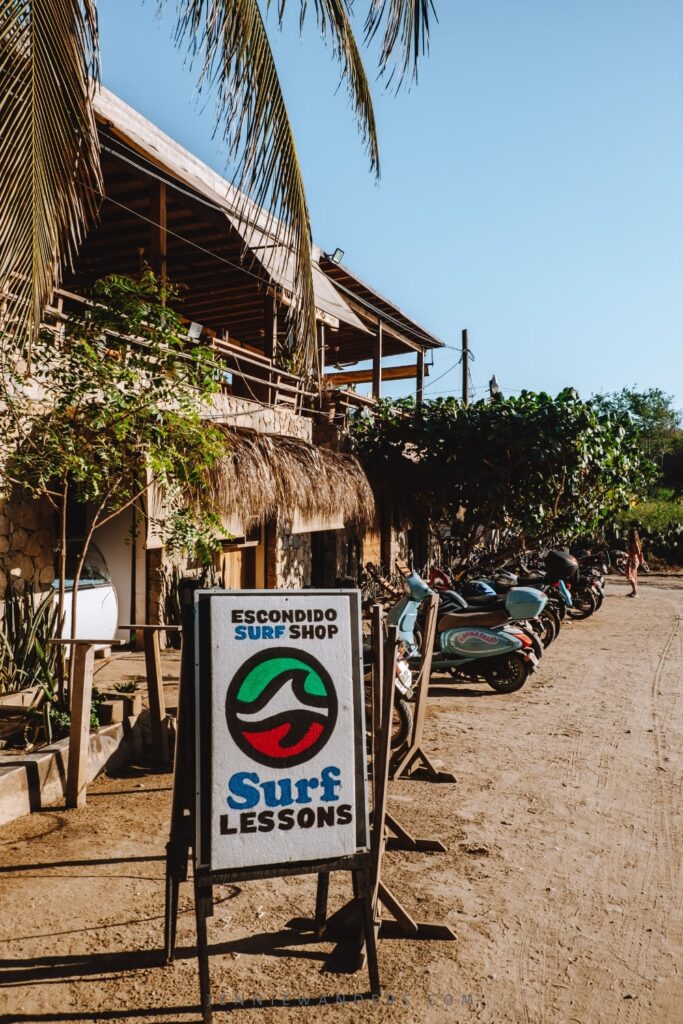 Swimming and surfing on La Punta beach