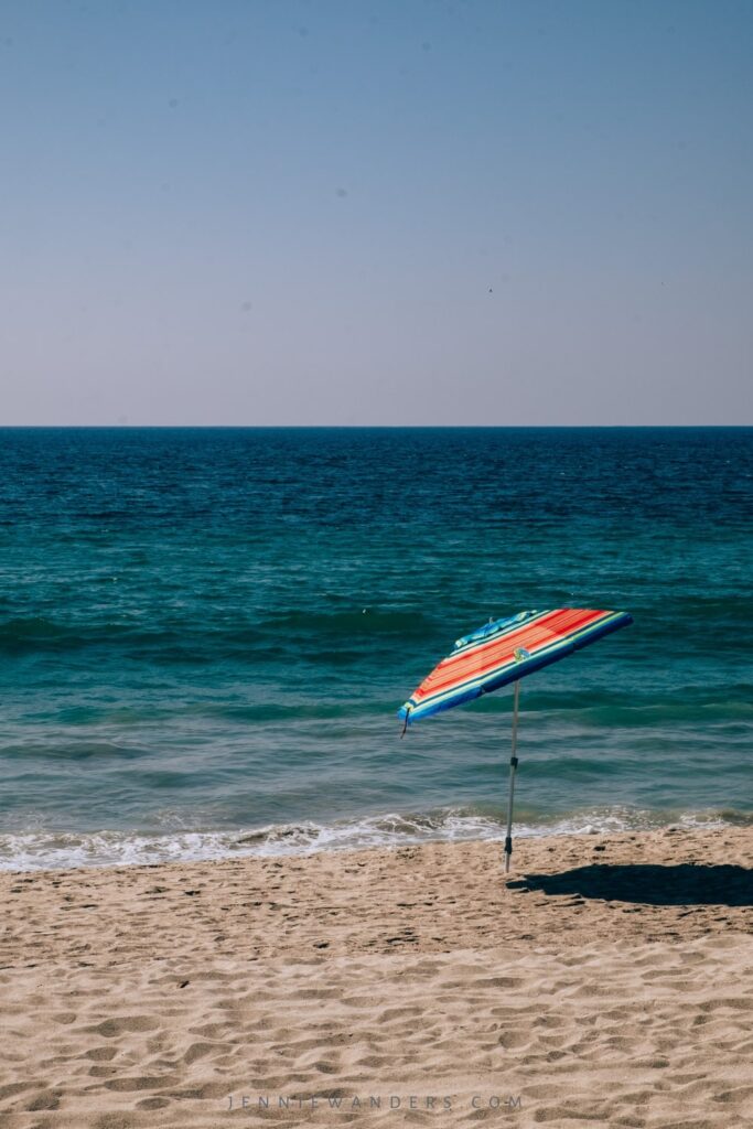 Swimming and surfing on La Punta beach