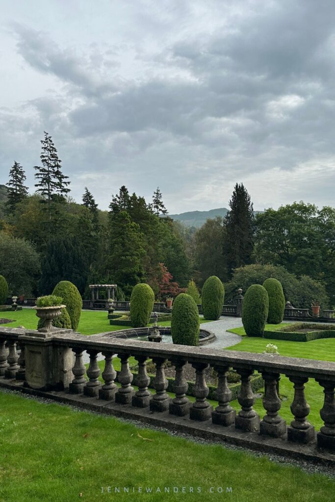 The landscaped gardens of Rydal Hall
