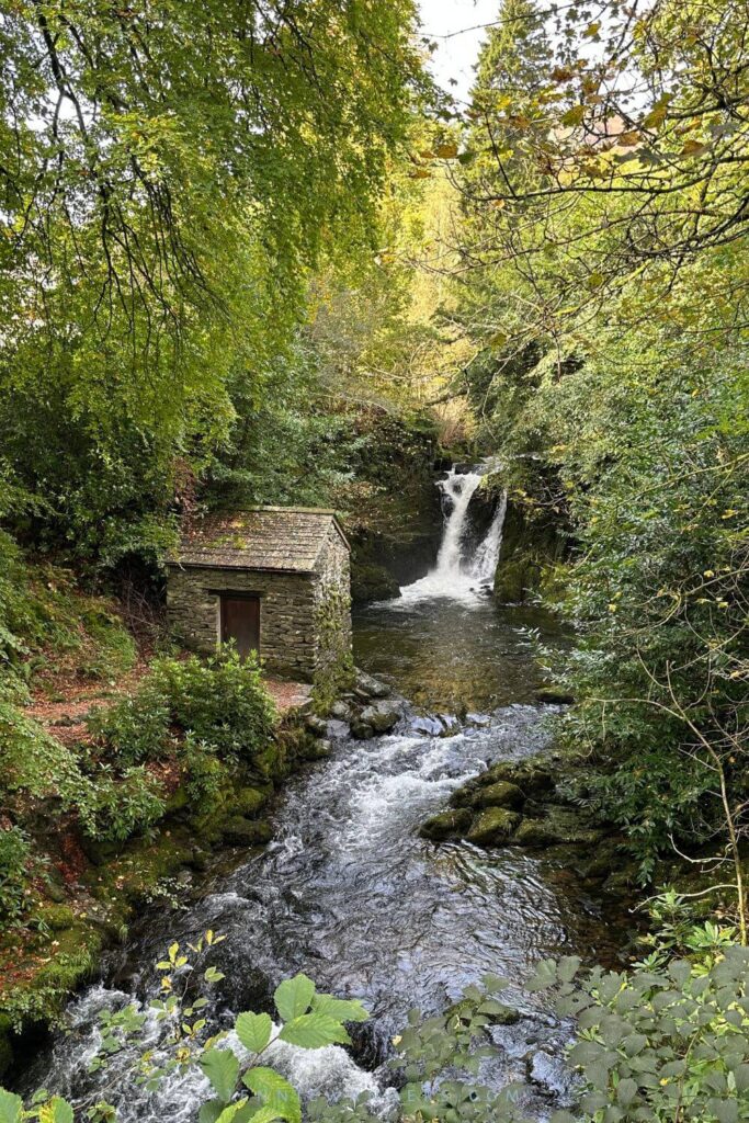 The view of Rydal Grot from the stone bridge