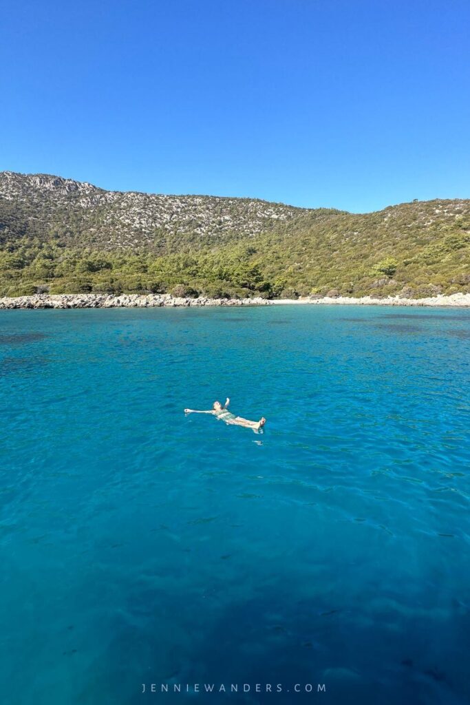 Me swimming in the sea in Bodrum